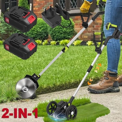 21V Elektro Akku Rasentrimmer mit 2 Akku und Ladegerät Freischneider Motorsense - Bild 1 von 4