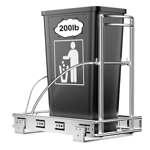Pull Out Trash Can under Cabinet 7-13 Gallon 50QT, Heavy Duty under Sink Garbage - Picture 1 of 5