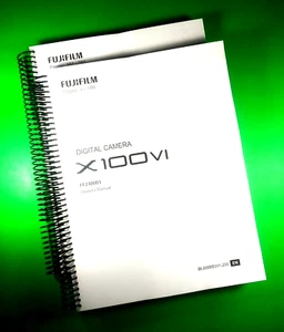 Manual del propietario para cámara Fujifilm X100VI 420 páginas ¡con cubiertas transparentes! - Imagen 1 de 3