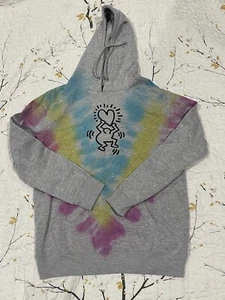 Keith Haring  Dancing Man Tie Dye  Hoodie M - Picture 1 of 9