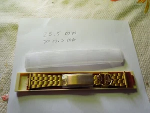 25.4MM-17.5MM JB Champion MS (Multiple Size) Heavy Gold Electroplate Watch Band - Picture 1 of 9