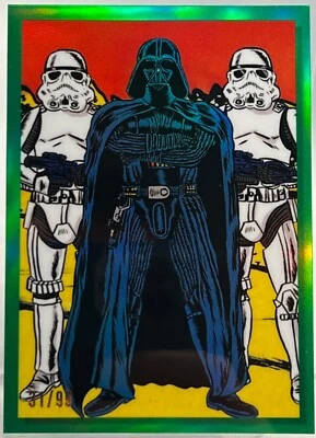 2023 Star Wars Chrome Galaxy, Darth Vader Green Refractor Card DVBH-10 #31/99 - Image 1 of 3