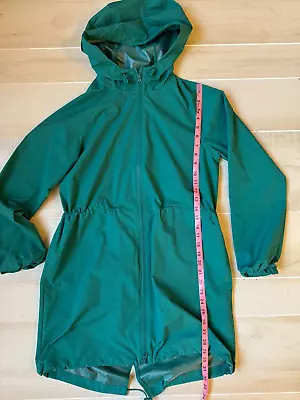 Joe Fresh green tie waist coated hooded  coat  jacket size XS women's - Image 1 of 4