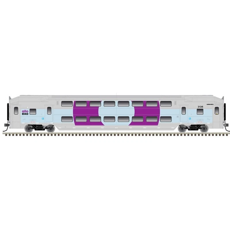 ATLAS N GAUGE MULTI LEVEL COMMUTER TRAILER CAR EXO [PURPLE] #3136 PN 50006633 - Image 1 of 1