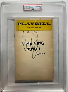 Página Playbill firmada por Yul Brynner - Autógrafo en losa certificado por ADN de PSA - Imagen 1 de 2