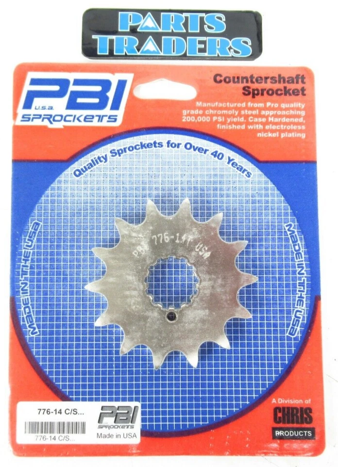 PBI 前链轮 14T 铃木 GS 400/450/550/650/700 GSX-R 750/1100 雅马哈 RD350 — 第 1/2 张图片