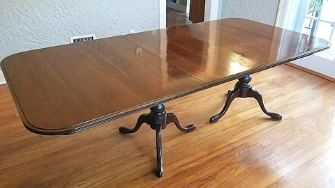 Vintage Georgian Style Walnut Dining Table Cover