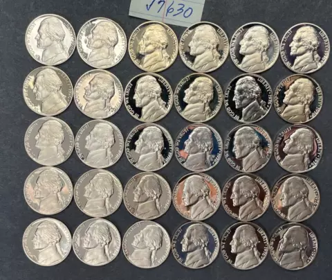 1976 San Francisco Jefferson Nickel Gem Proof Lot of 30 PROOF Coins Lot #7630 Cover