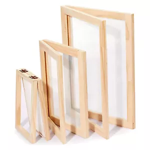 3 paquetes de madera para hacer papel molde cubierta rectangular papel para hacer pantalla marco de herramientas - Imagen 1 de 12
