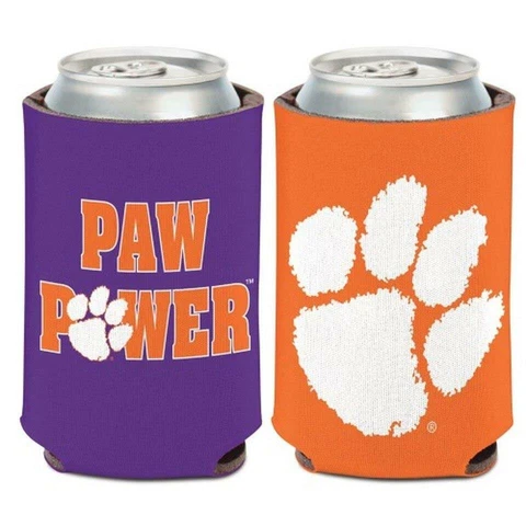 Clemson Tigers 12oz Slogan Can Cooler [NEW] NCAA Coozie Koozie Beer Drink Cover