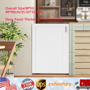 Wood Swinging Door Wall-mounted Entrance Half Cafe Doors Saloon Bar W/ Hinge - Picture 1 of 15