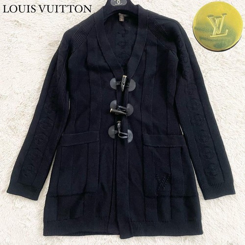 LOUIS VUITTON（LV） Cappotto Louis Vuitton in maglia con logo monogramma LV taglia S