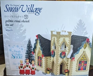 New Department 56 Snow Village Golden Cross Church  4056679 - Picture 1 of 8