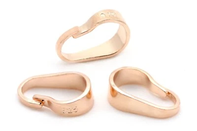 Necklace loops 925 silver 7-10 mm in rose jewelry pendant for pendant - Image 1 of 3