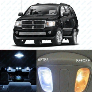 White LED Interior Lights Replacement Kit for 2004-2009 Dodge Durango 7 bulbs - Imagen 1 de 9