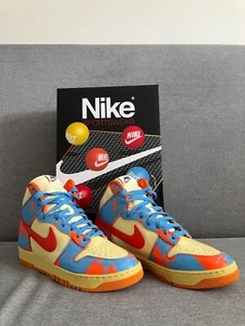 Size UK 8 - Nike Dunk High 1985 Orange Acid Wash - Picture 1 of 6