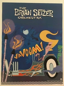 Brian Setzer Orchestra Signed Autograph Poster 18" x 24" - Picture 1 of 6
