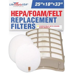 LifeSupplyUSA Vacuum Foam and Felt HEPA Filter Replacement Compatible with Shark - Picture 1 of 5