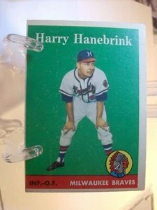 1958 Topps Baseball #454 - Harry Hanebrink RC - Milwaukee Braves 58-013 - Imagen 1 de 2