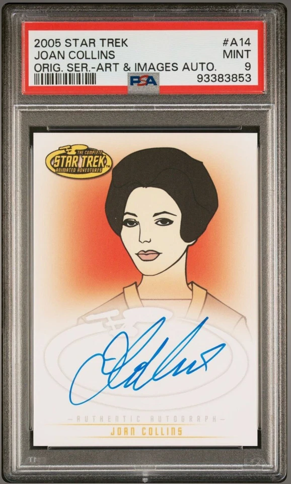 Star Trek Animated A14 Joan Collins Edith Keeler Card AUTO Autograph PSA 9 Mint - Image 1 of 2