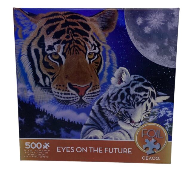 White Tigers of Bengal 63 Piece *Lenticular 3D Effect* Jigsaw