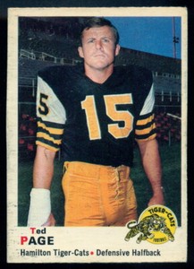 1970 OPC O PEE CHEE CFL #19 TED PAGE EX-NM HAMILTON TIGER CATS LOS ANGELES STATE