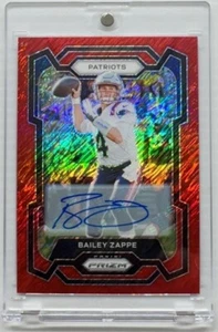2023 Prizm Bailey Zappe Red Shimmer Prizm 2nd Year Auto Autograph /35 Patriots - Picture 1 of 2