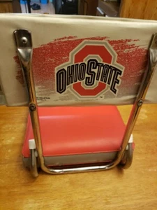 Vintage Ohio State Buckeyes Folding Padded Back Stadium Seat By K. R. Industries - Picture 1 of 5
