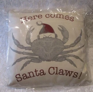 Neu mit Etikett "Here Comes Santa Claws" Quadrat 17!" Schonbezug Dekokissen - Bild 1 von 6