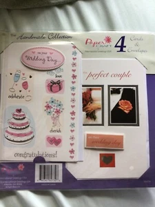 Wedding Day Greeting Cards   4 & Env Paper Craft by International Greetings USA - Picture 1 of 6