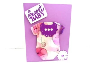 Choose your favorite cards-pink butterfly/baby bottle-baby shirt-white envelope - Picture 1 of 3