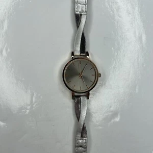 E XL1000RG Rosegold Silber Metallic Leder Retro Damen Edelstahl Ungetestet - Bild 1 von 7