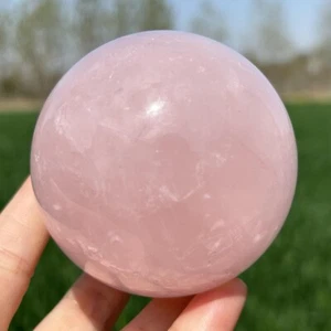 0.57kg Natural Rose Quartz Crystal Ball Quartz Crystal Sphere Decor gift 74mm - Picture 1 of 22
