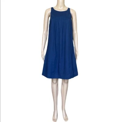 Vestido Vineyard Vines Lino Pintuck Swing en Azul Marino, Talla 0 Foto 1 de 4