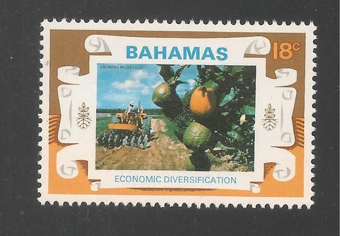Bahamas #376 (A49) VF MNH - 1975 18c Growing Food / Farming / Tractor Cover