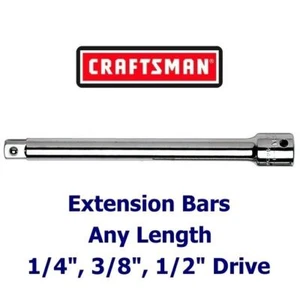 Craftsman Socket Extension 1/4" , 3/8" or 1/2" in. Drive Bar Any Size, NEW - Picture 1 of 9