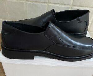 Rohde Black Leather Slip On Shoes Size UK 9 EU 43 NEW Super Comfy