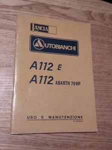 Libretto Uso e Manutenzione Autobianchi A 112 E e Abarth 70HP - Foto 1 di 1