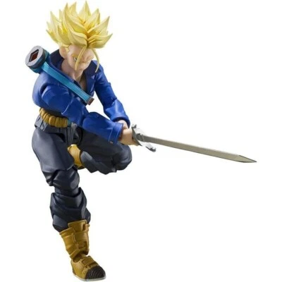 S.H.Figuarts Dragon Ball Z Super Saiyan Trunks Boy from the Future Action Figure Foto 1 de 4