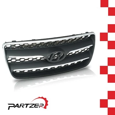 Carcasa cromada para Hyundai Santa Fe 2007-2009 con rejilla de inserción negra pintada Foto 1 de 4