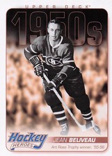 2011 Upper Deck #HH12 Jean Beliveau Hockey Heroes 1950s / 1960s