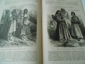 Les Bohémiens ou Zinganes Gravure Old Print 1863 - Foto 1 di 1
