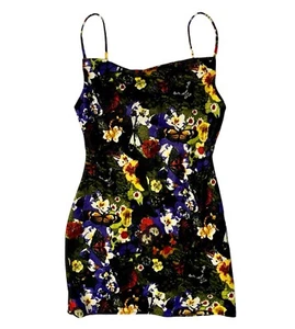 Nuevo con etiquetas Vestido sin Mangas Urban Outfitters Mallory Floral Terciopelo Capucha Cuello Talla Mediana ☼ - Imagen 1 de 4