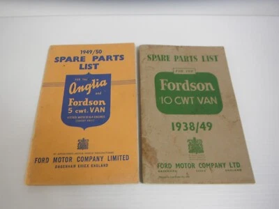 Fordson Van Anglia Spare Parts List PB x 2 by Ford Motor Company Vintage 1949/50 - image 1 of 4