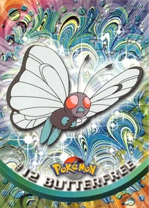BUTTERFREE #12 - Logo AZUL - NO HOLO - SERIE 1 - Tarjeta Pokémon TOPS - CASI NUEVA/LP - Imagen 1 de 2