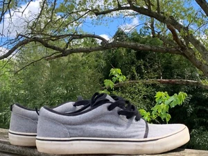 GAP Charcoal Gray Silver & Black Boat Deck Loafers Oxfords Shoes Men Sz 12 👣b8 - Picture 1 of 11