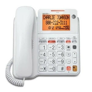 AT&T CL4940 Corded Standard Phone with Answering System and Backlit Display Whit - Picture 1 of 1