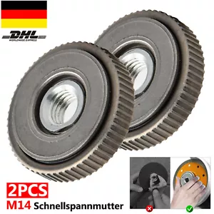 2x M14 Schnellspannmutter Schraube für Bosch/Metabo/Makita Winkelschleifer Flex - Bild 1 von 15