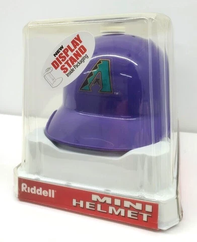 NEW Arizona Diamondbacks Riddell Mini Helmet with Clear Display Stand MLB Cover