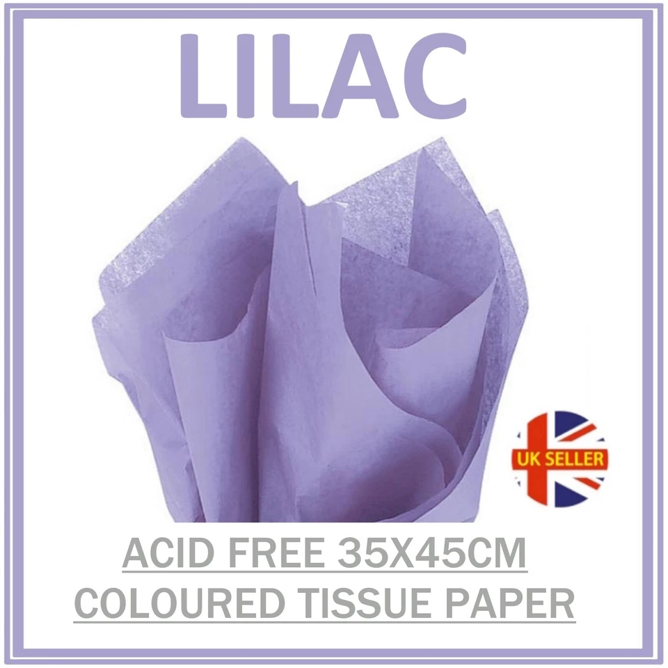 MUSTBEBONKERS LILAC Tissue Paper Sheets - Acid Free Gift Wrapping - 35x45cm